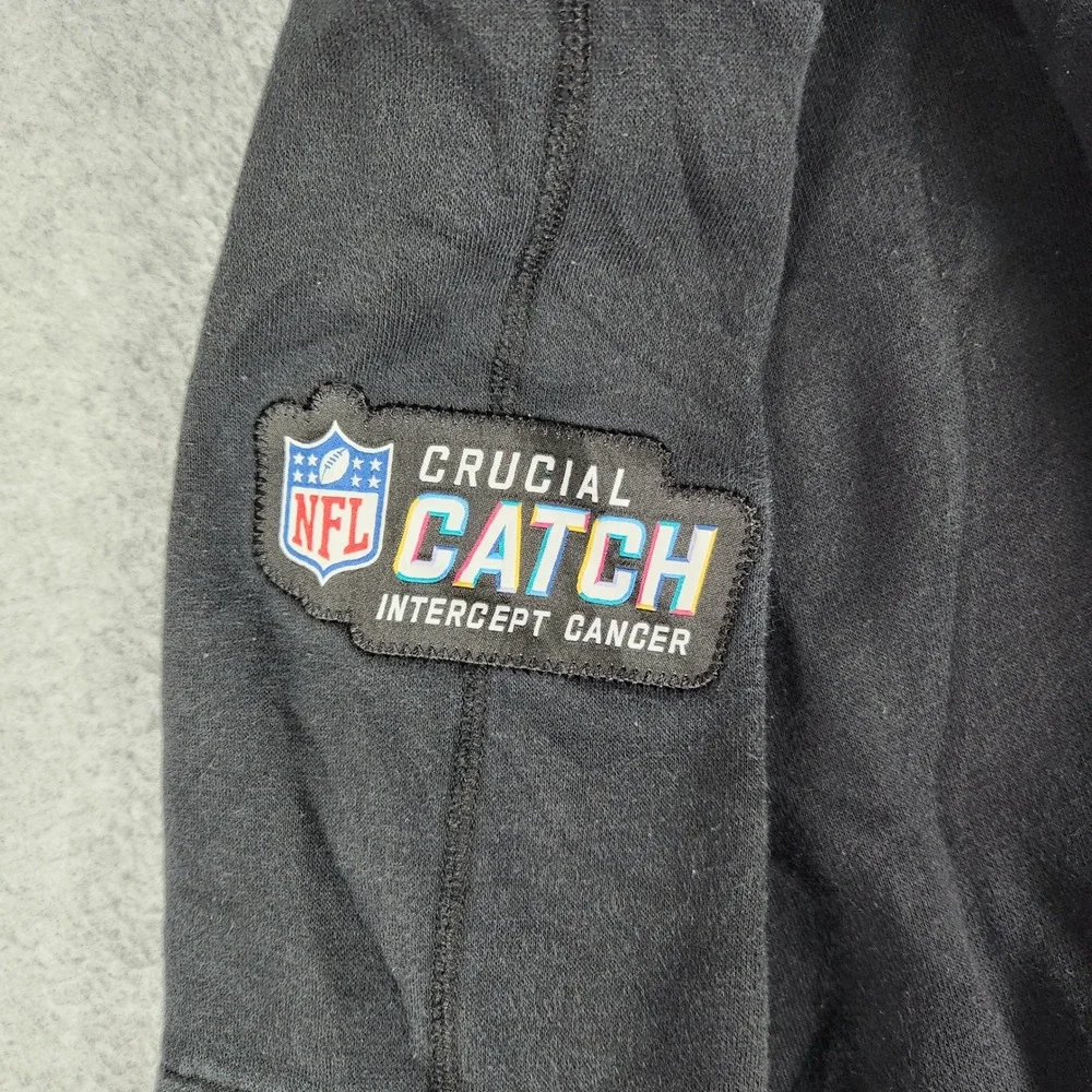 Chicago Bears Hoodie Men's Large Black Fleece Lined Nike Dri-Fit NFL Football